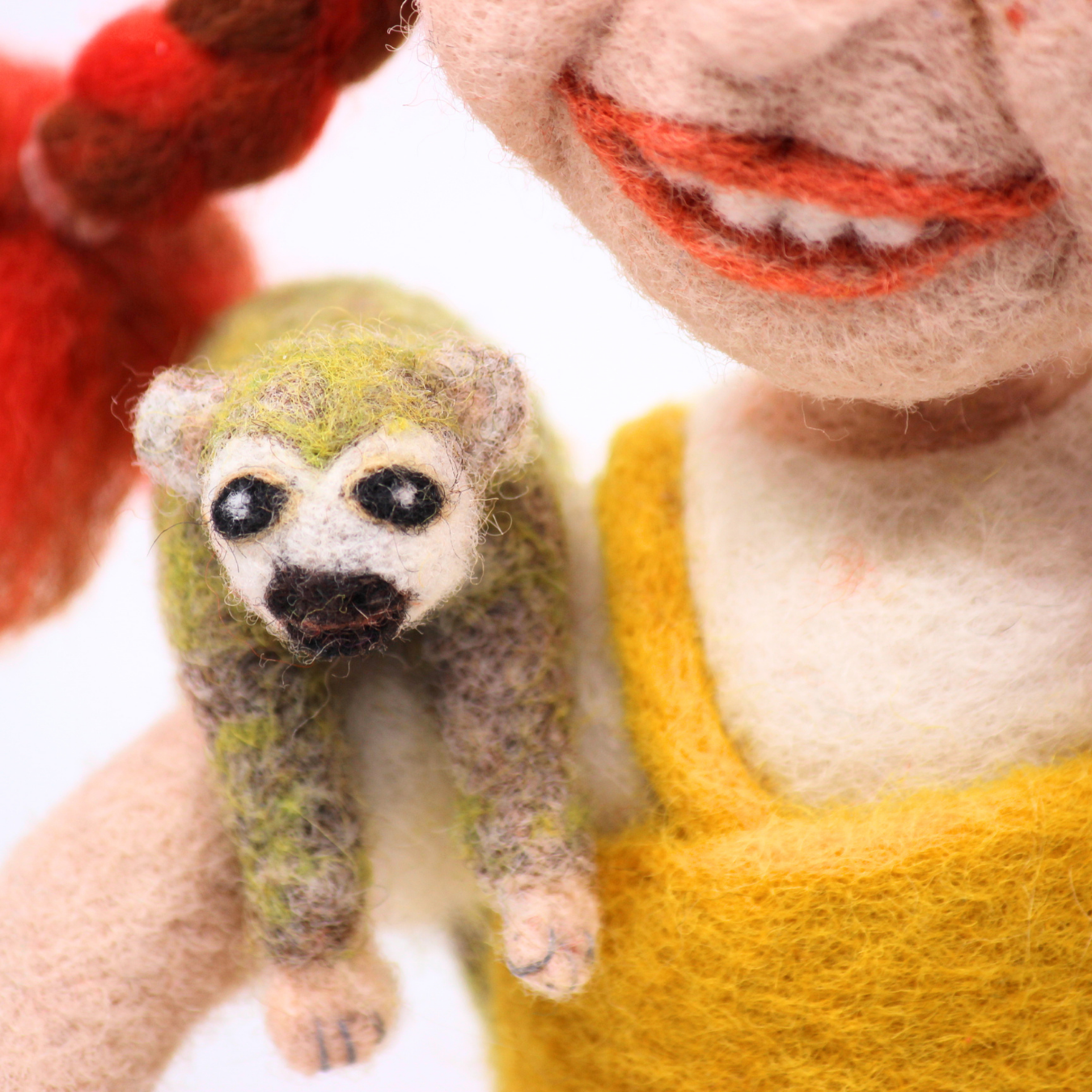 Pippi Longstocking - Felted statuette