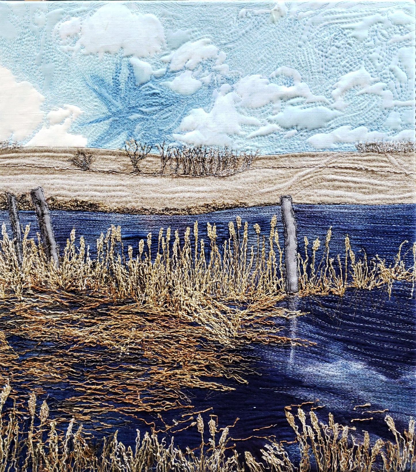 Runoff - Thread Painting