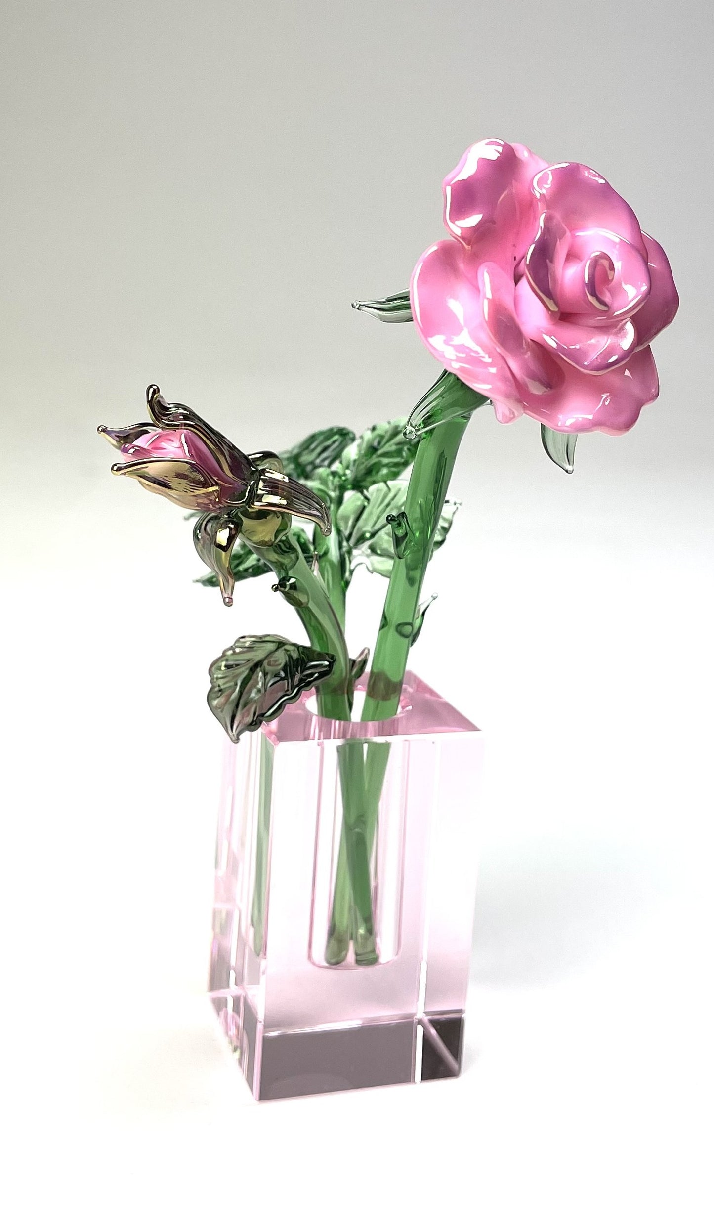 Pink Rose - Glass Sculpture