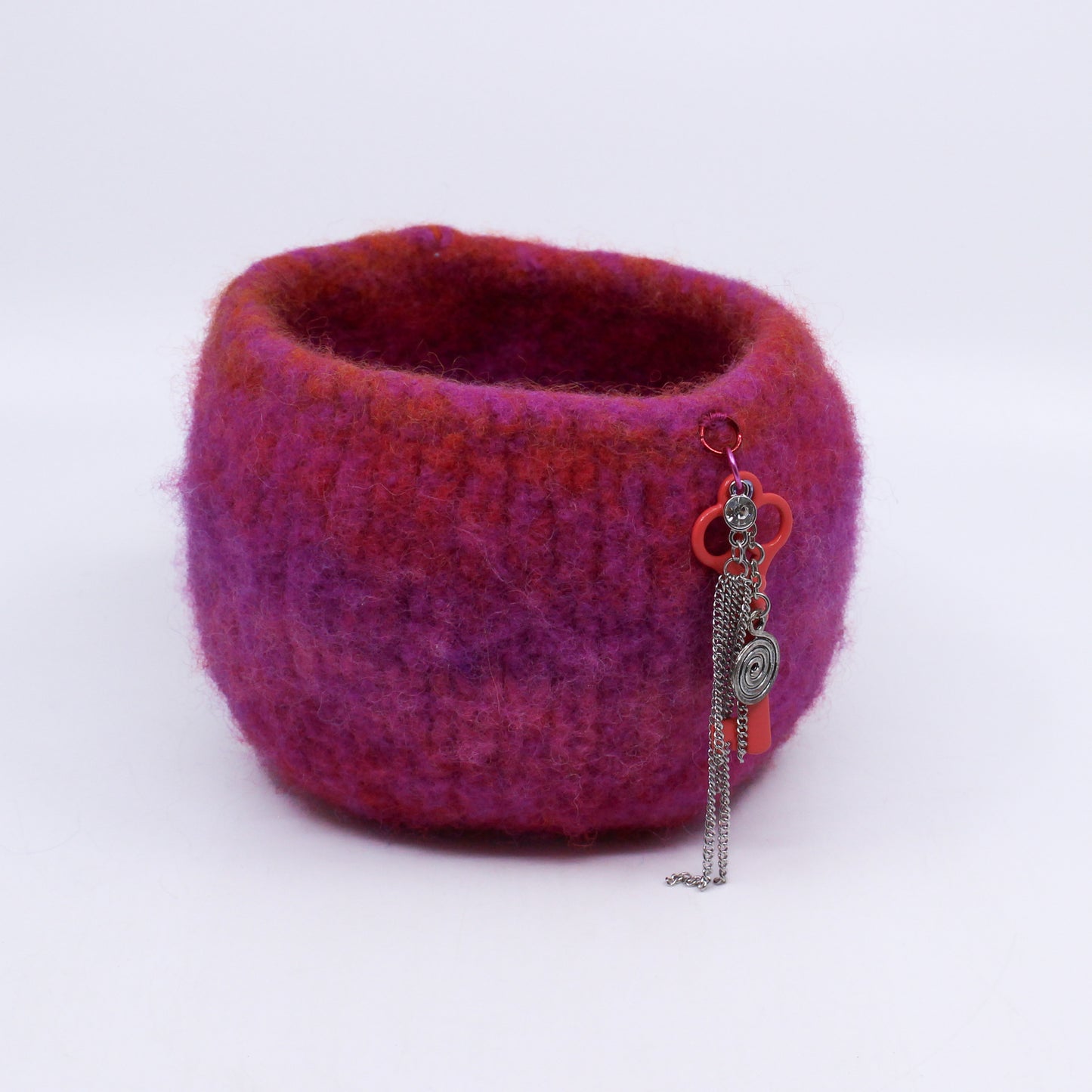 Orange Key - Felted Bowl