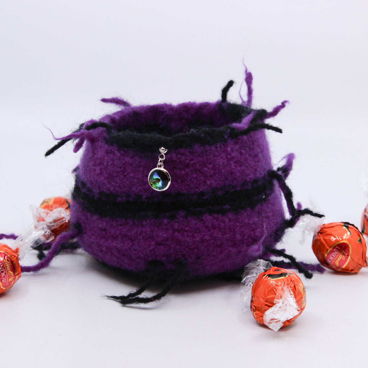 The One Eyed Purple People Eater - Felted bowl