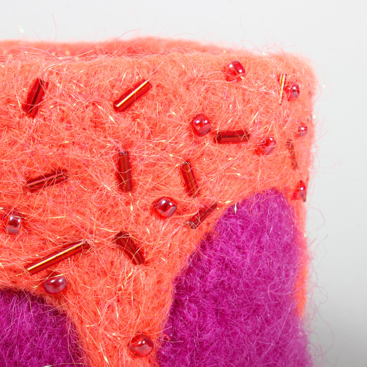 Orange Sherbet and Sprinkles - Felted Bowl