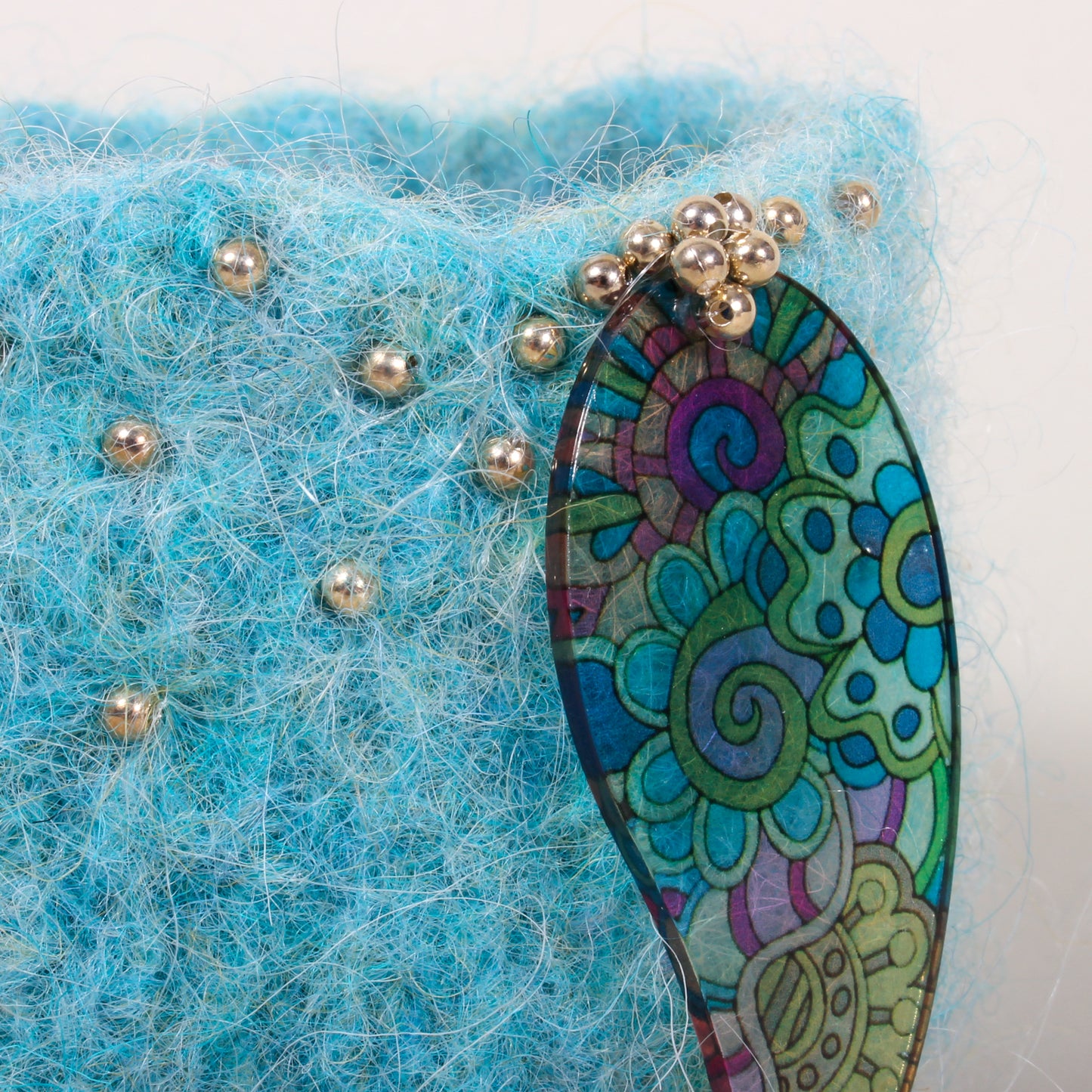 Blue Paisley - Felted Bowl