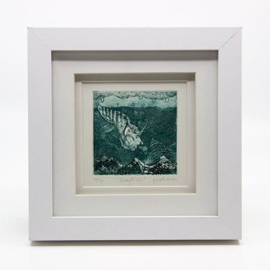 Songfish - Framed etching
