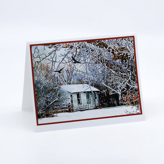 Winter Cabin - Art Card