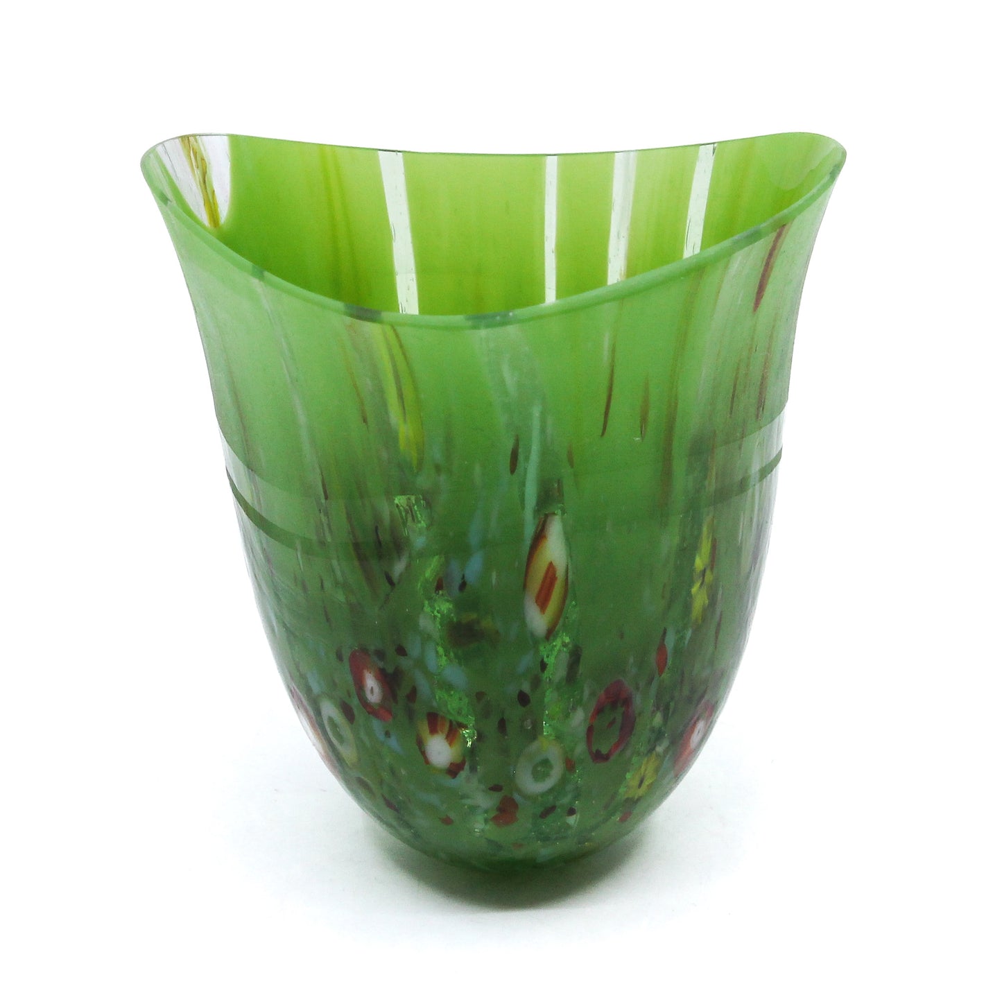 Green with Flowers Vessel