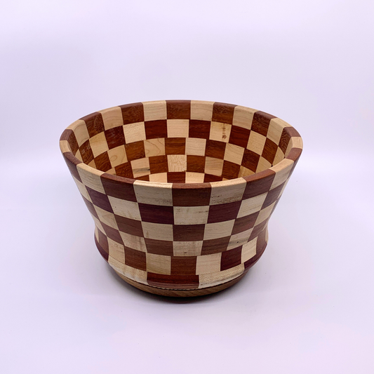 checker board patterned bowl 