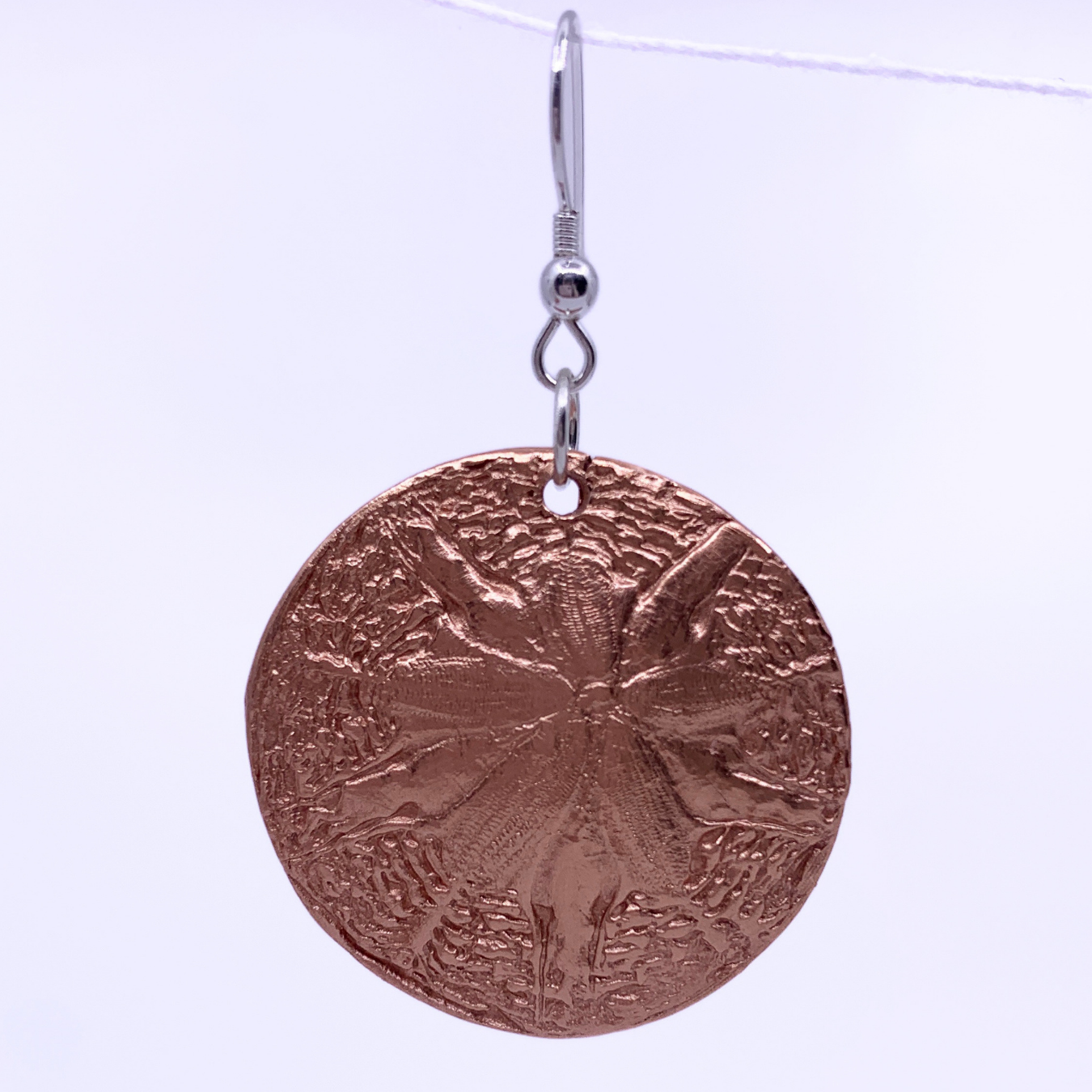 copper sand dollar earring 