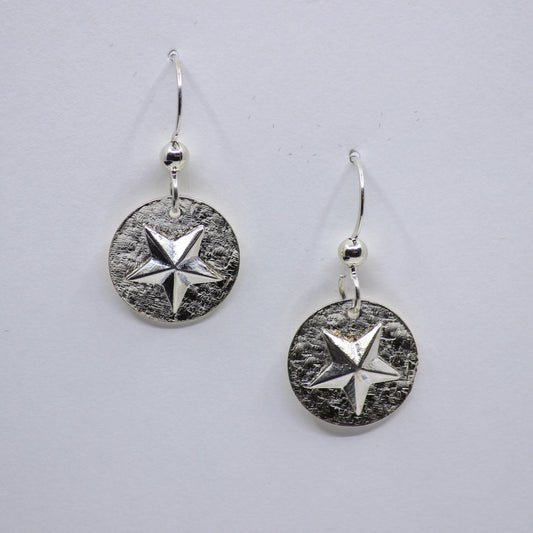 silver star earrings