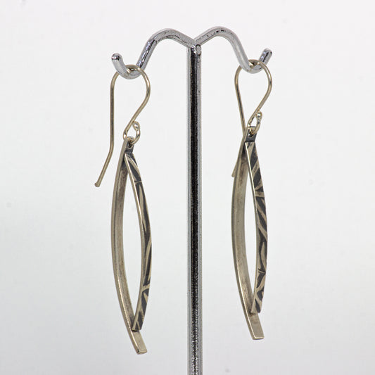 Narrow Frond Earrings