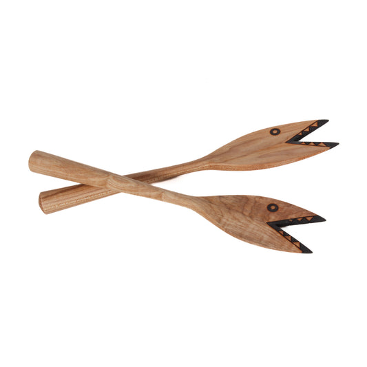 Fish themed salad servers 