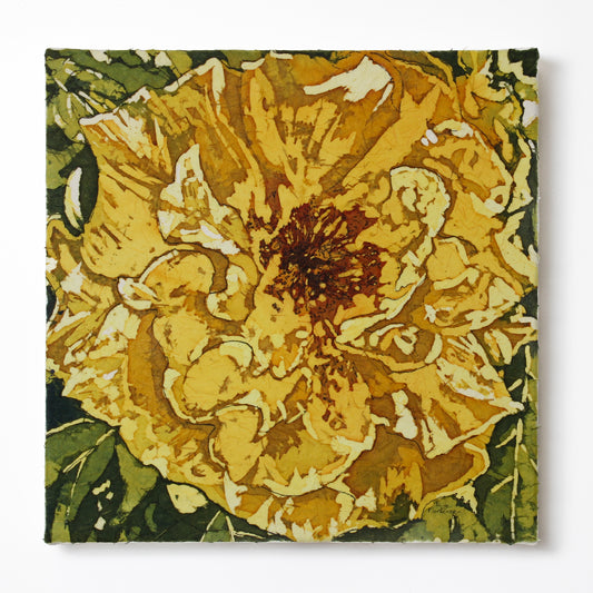 yellow watercolour batik flower