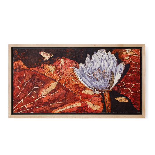 watercolour batik of waterlily 
