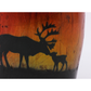 silhouette of caribou doe and calf 