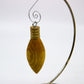 Wooden yellow Christmas light bulb ornament