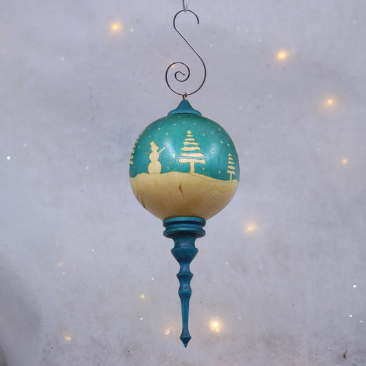 Teal Winter Ornament