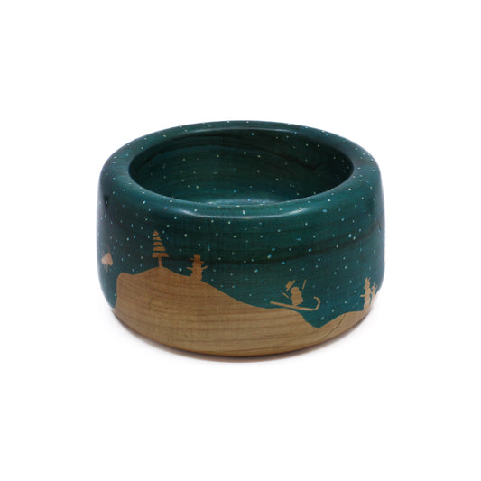 Snowmen at Play - Wood bowl