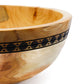 wood bowl with rim accent