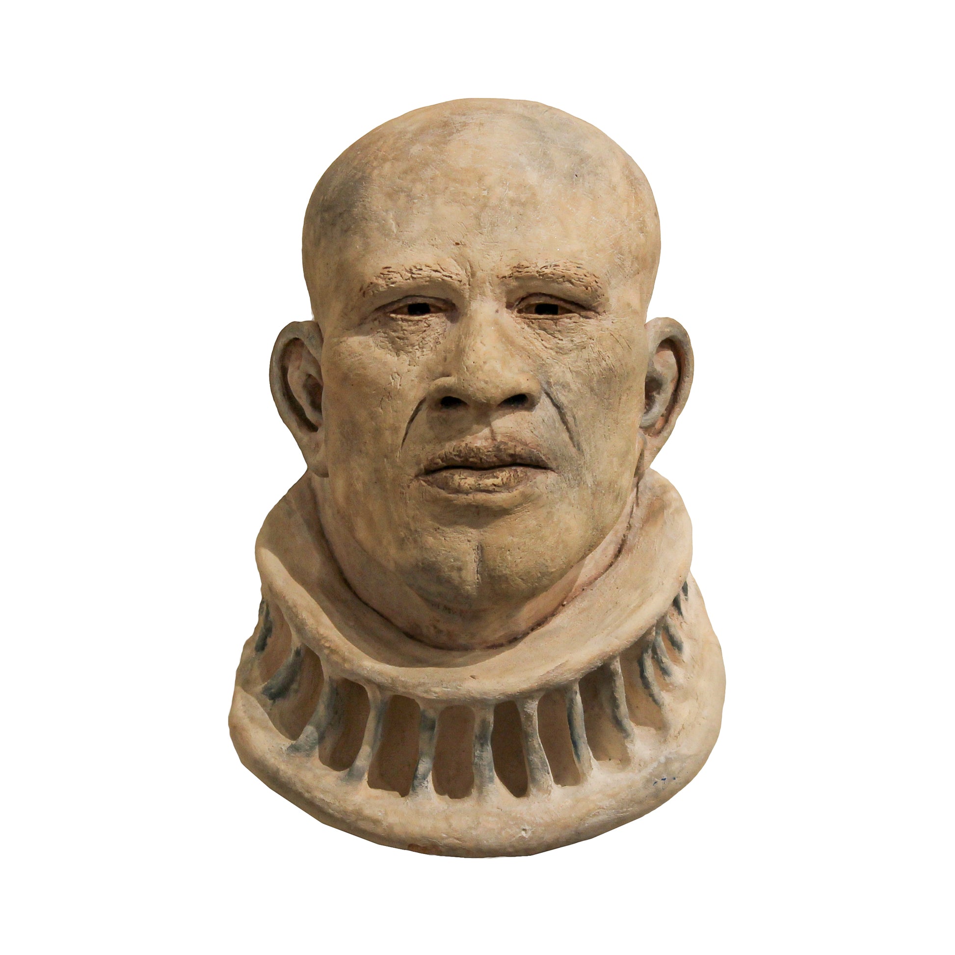 Clay mask of a man