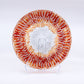 Red and orange glass plate 