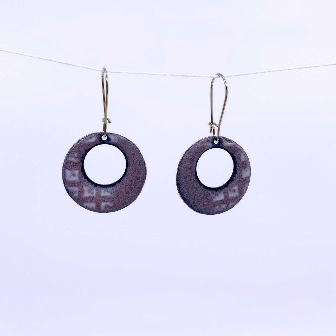 Open Oval Floral Earrings