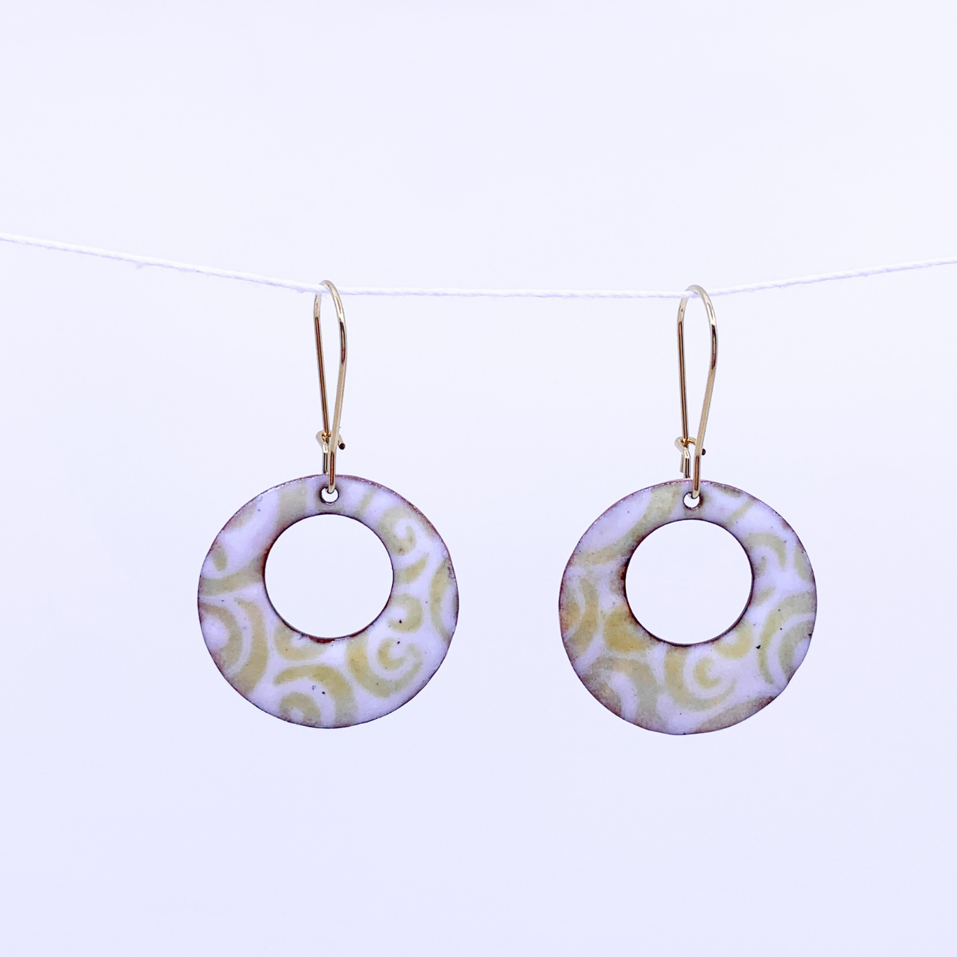 Open Oval Floral Earrings