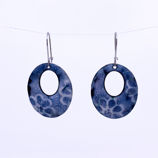 Open Oval Floral Earrings