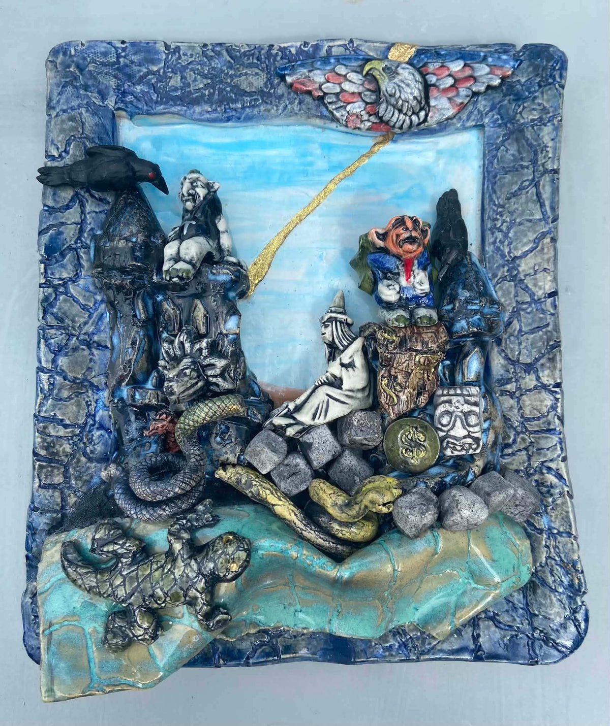 Southern Storm - Clay wall hanging