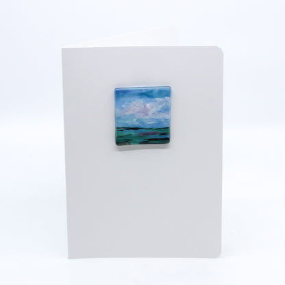 Art Card with Enameled Glass
