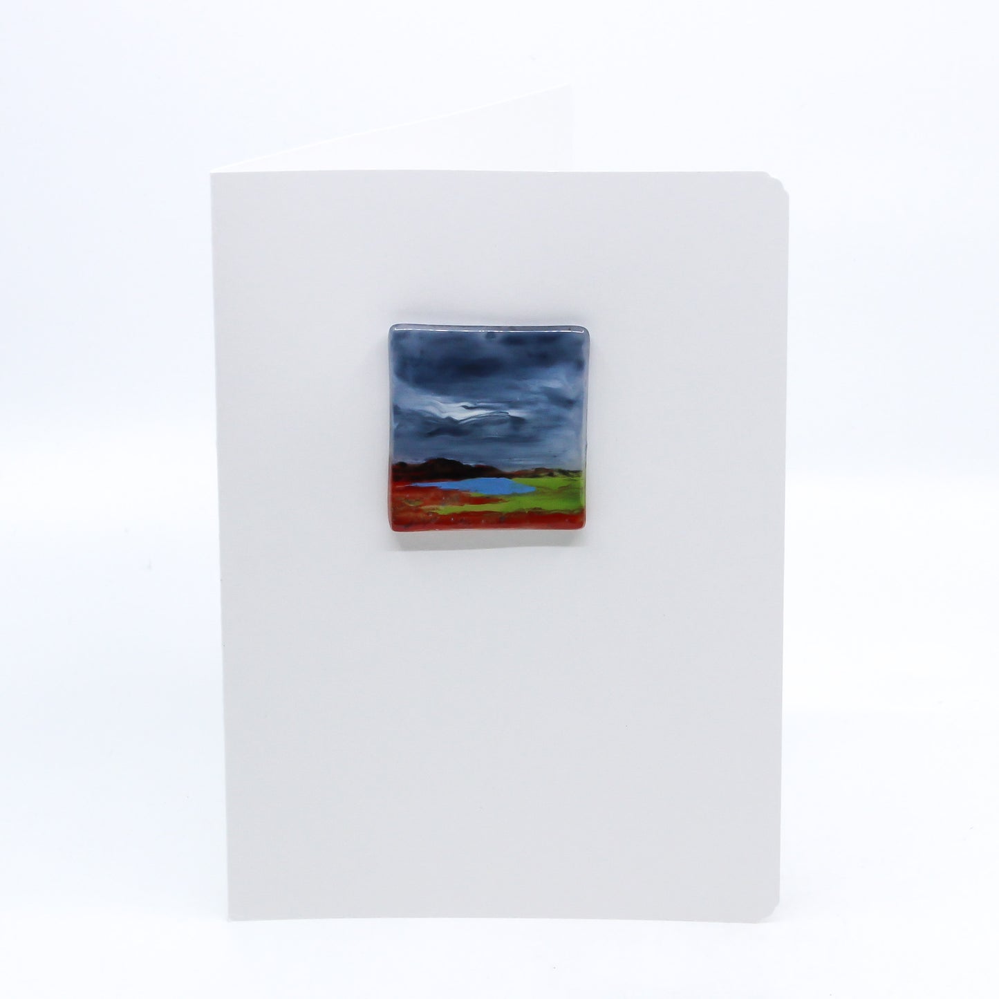 Art Card with Enameled Glass