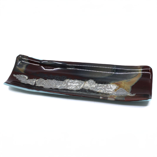 Silver and Glass Tray