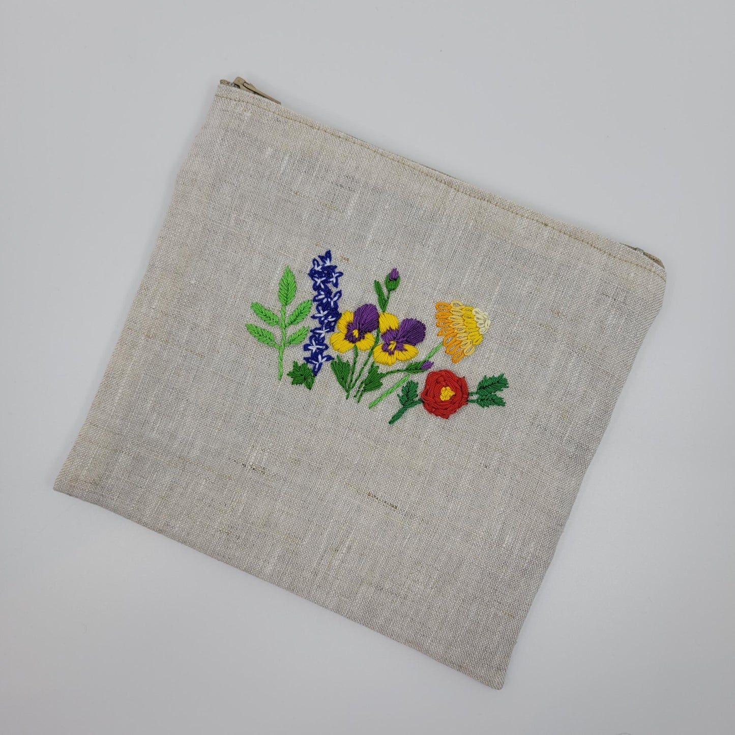 Pansy Zippered Pouch