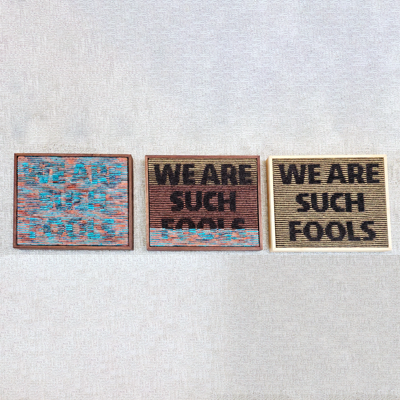Environment (we are such fools) - Knitted Wall Hanging