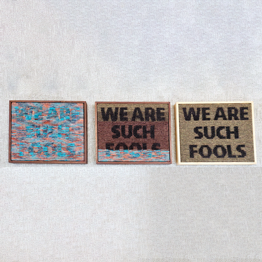 Environment (we are such fools) - Knitted Wall Hanging