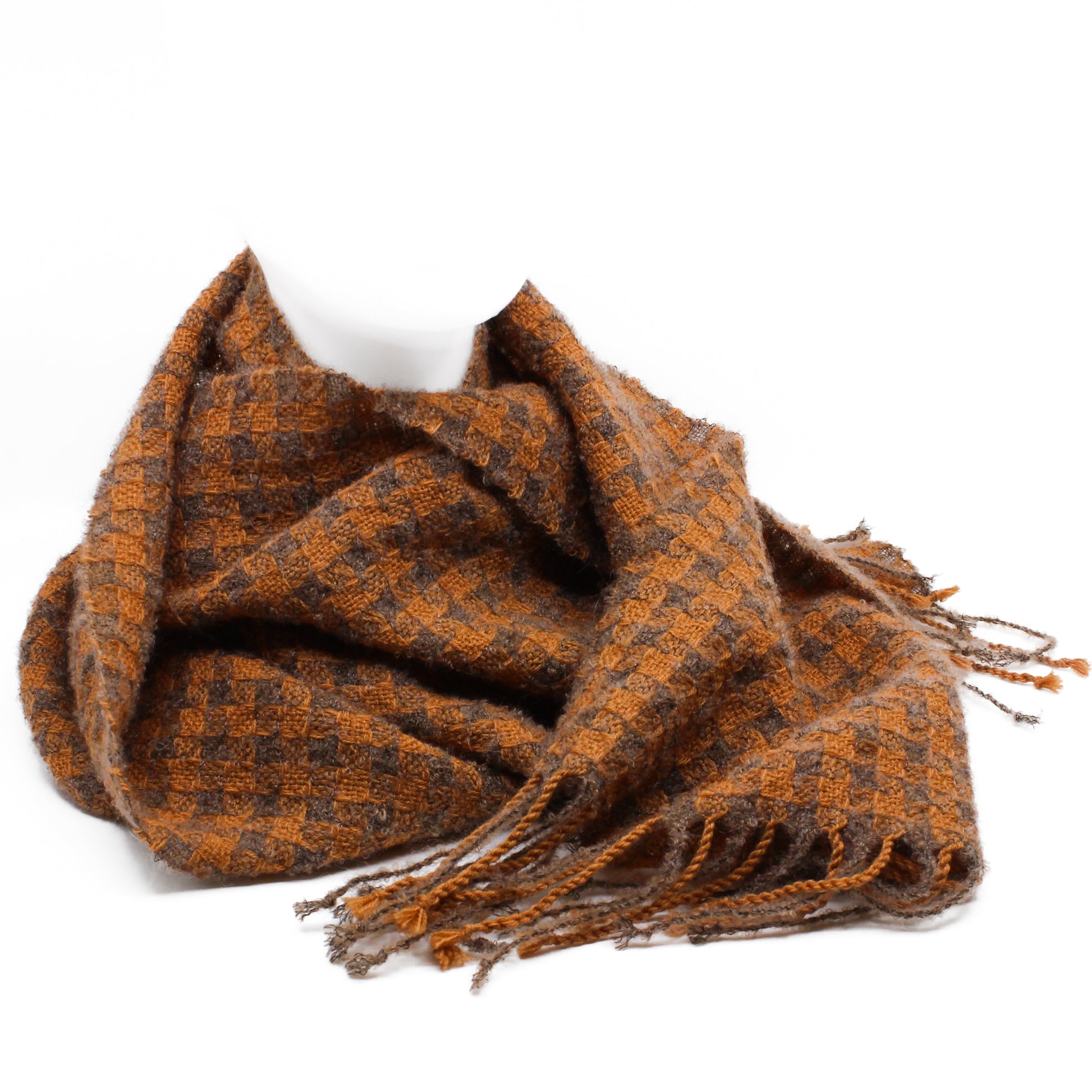 Orange and brown scarf