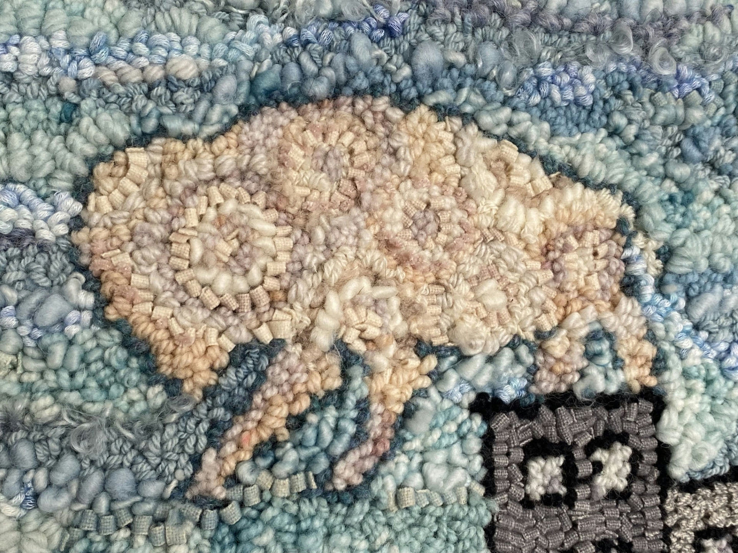 Bison's Lament - Rug Hooking