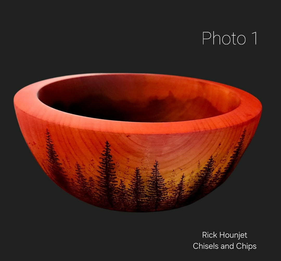 Twilight Forest - Decorative wooden bowl
