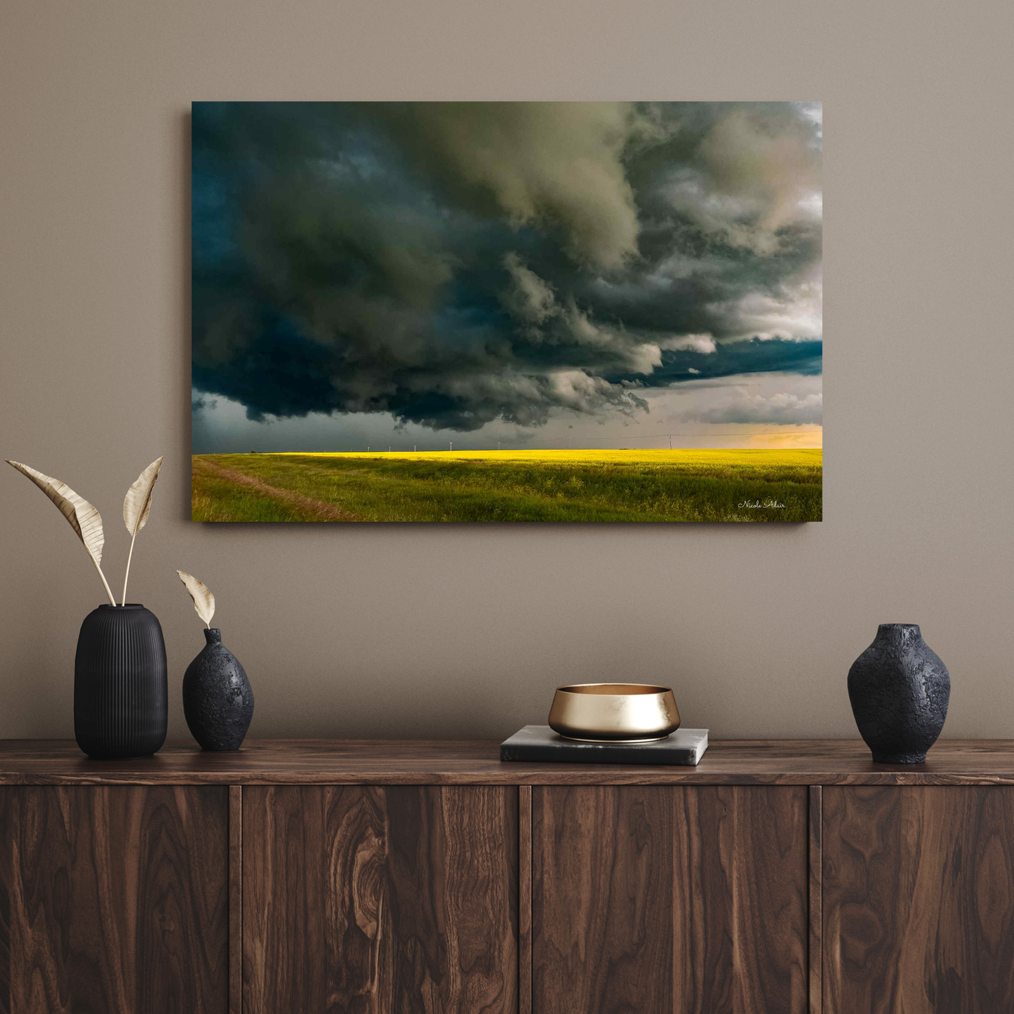 Canola Storm - Metal photo print