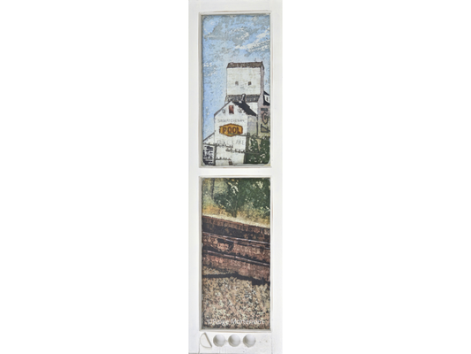 Gull Lake Elevator - Watercolour batik