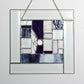 Indigo stained glass panel