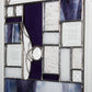 Indigo stained glass panel
