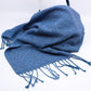 Faded Denim Flowers Scarf #332