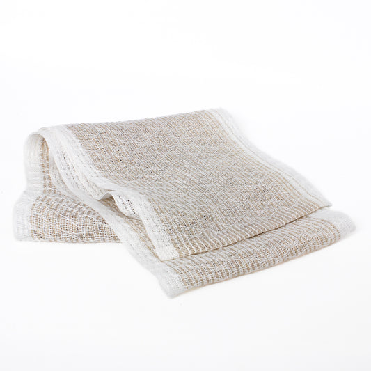 White and beige scarf 