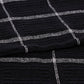 Black fabric with white grid pattern