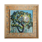 Acrylic painting of tree with sun coming through 