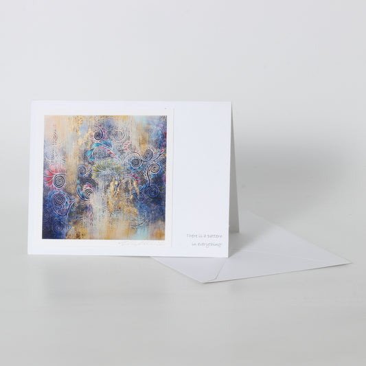 greeting card of swirl patterns 