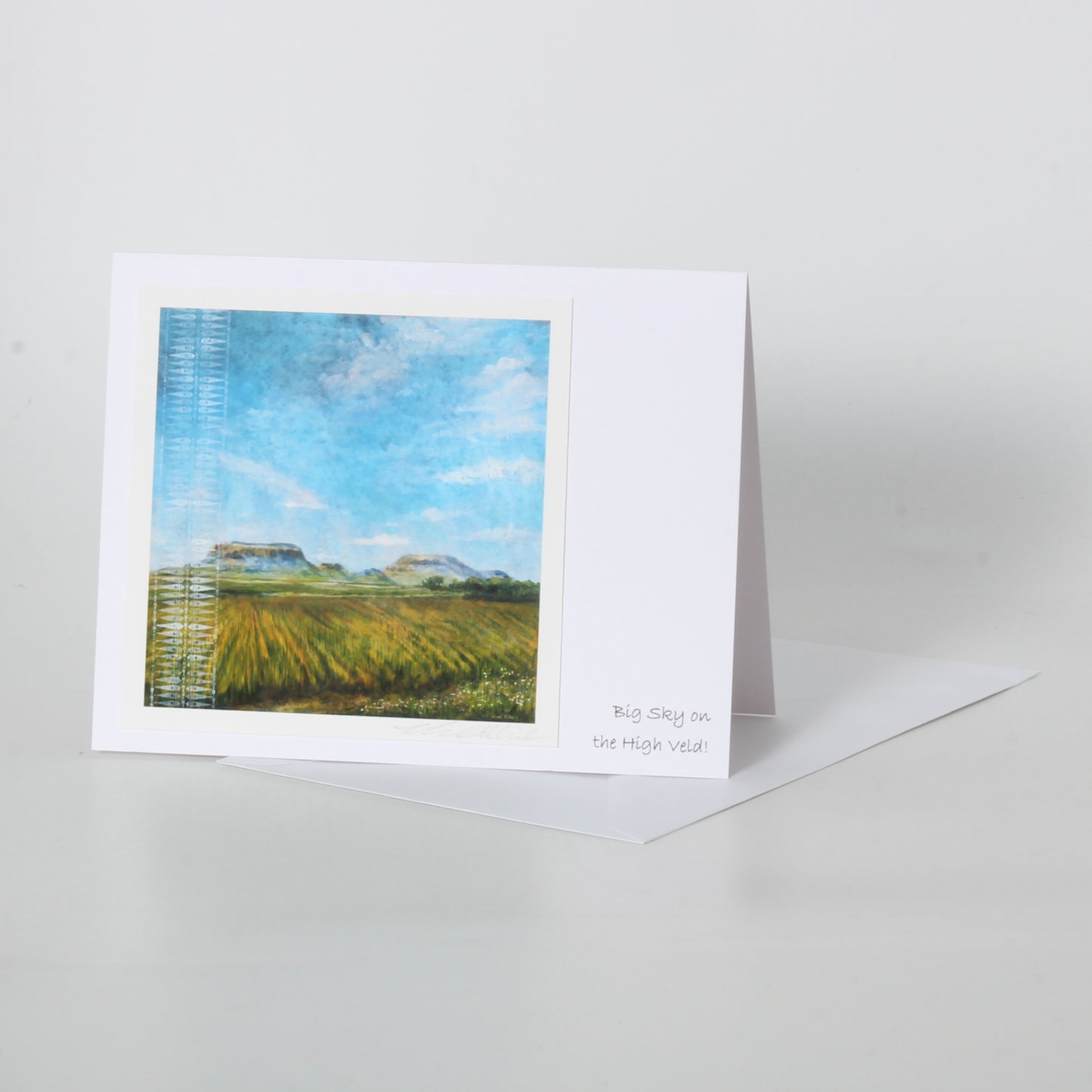 greeting card of mesas and prairies 