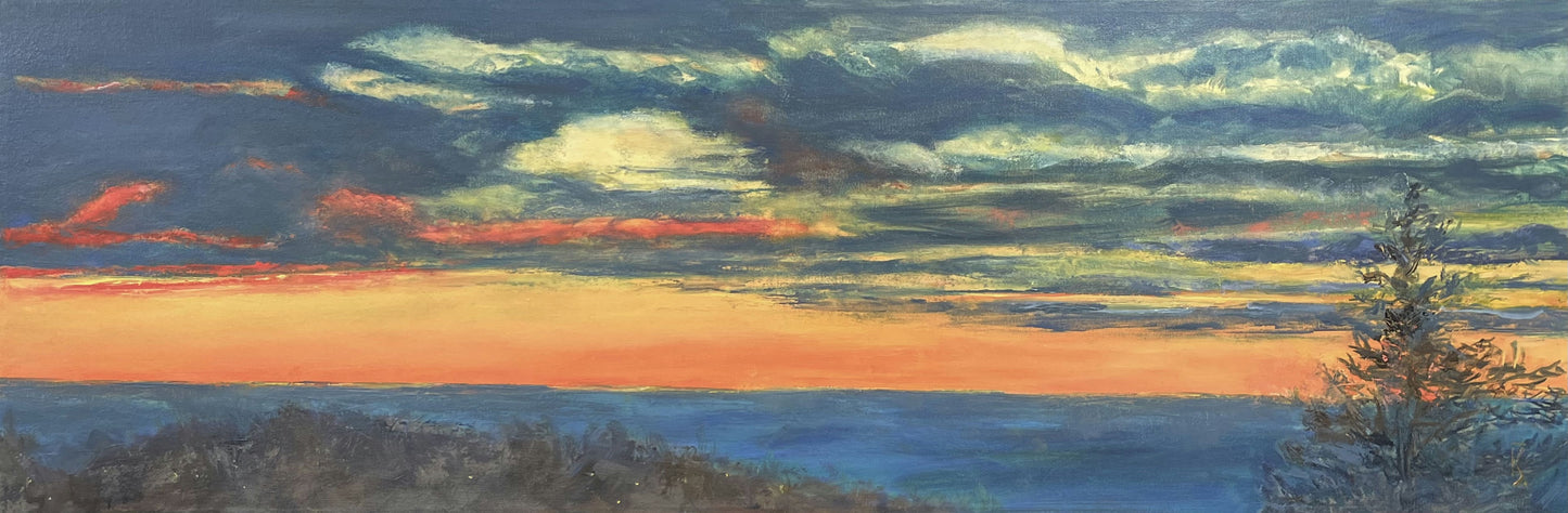 Night Falls - Oil painting