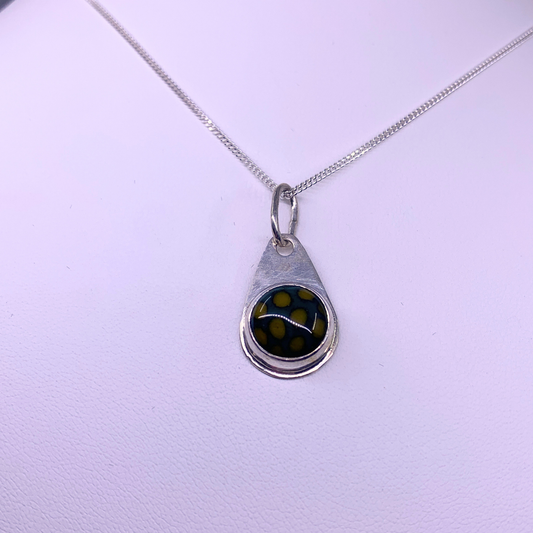 blue and yellow pendant 