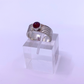 Ring- Red-Black Wasser Glass